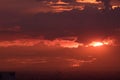 Dramatic sky sunset time in the city Royalty Free Stock Photo