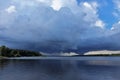 Dramatic sky over the Lule River Royalty Free Stock Photo