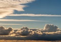 A dramatic sky with various cloud Royalty Free Stock Photo