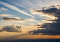 Dramatic sky with various cloud formations Royalty Free Stock Photo