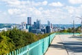 Dramatic Skyline of Downtown above the Monongahela River in Pitt