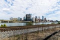 Dramatic Skyline of Downtown above the Monongahela River in Pitt