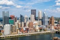 Dramatic Skyline of Downtown above the Monongahela River in Pitt