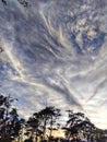 Dramatic sliding clouds