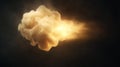 Dramatic smoke cloud on black background, abstract texture for design and visual effects Royalty Free Stock Photo