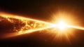 Dramatic Solar Flare Erupting from the Sun, Illuminating the Cosmos with a Celestial Explosion Royalty Free Stock Photo