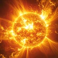 Dramatic Solar Flare Eruption from the Suns Surface Royalty Free Stock Photo
