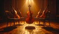 Dramatic Spotlight on Classical Cellos on Stage Royalty Free Stock Photo
