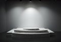 Dramatic Spotlight Concrete Step Podium Royalty Free Stock Photo