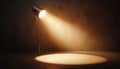 Dramatic Spotlight Illumination Studio Background: Theater Lighting, Stage Beam Effects, Product Mockup, Presentation Backdrop, Royalty Free Stock Photo