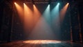 Dramatic Stage Lighting Design AIGenerated Visuals for Theatrical Performances and Concerts Royalty Free Stock Photo