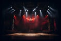 Dramatic stage lighting emphasizing the mood
