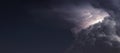 Dramatic Storm Clouds background. Lightning in the clouds. Royalty Free Stock Photo