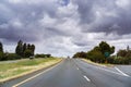 Dramatic storm clouds covering the sky on a spring day in South San Francisco bay area