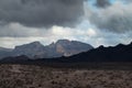 Dramatic storm clouds over the Black Mountains, Arizona Royalty Free Stock Photo