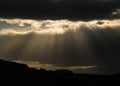 Storm clouds at sunset Royalty Free Stock Photo