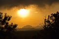 Storm clouds at sunset Royalty Free Stock Photo