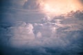 Dramatic storm clouds by overlooking