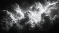 Dramatic Storm Clouds in Monochrome Royalty Free Stock Photo