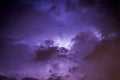 Dramatic storm stormy weather sky with lightning inside the clouds Royalty Free Stock Photo