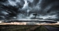 Dramatic storm and tornado Royalty Free Stock Photo