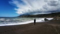 Dramatic Storm-walking in Solitude Royalty Free Stock Photo