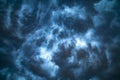 Dramatic stormy cumulonimbus cloud during dangerous storm Royalty Free Stock Photo