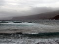 Dramatic stormy sea near puerto cruz in tenerife