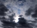 Dramatic stormy sky, dark clouds before rain. Weather, climate Royalty Free Stock Photo