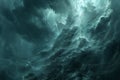 Dramatic Stormy Sky with Menacing Clouds, Dark Atmospheric Background, Concept of Impending Storm or Turmoil Royalty Free Stock Photo