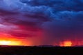 Dramatic stormy sky at sunset Royalty Free Stock Photo