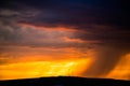 dramatic stormy sunset background summer storm Royalty Free Stock Photo