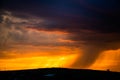 dramatic stormy sunset background summer storm Royalty Free Stock Photo