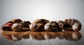 Baseball gloves and balls sit on a polished wood floor Royalty Free Stock Photo