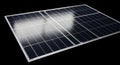 Sustainable photovoltaic panel on black background Royalty Free Stock Photo