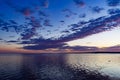 Dramatic summer sunrise over Baltic sea Royalty Free Stock Photo