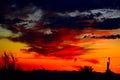 Dramatic Sun Setting Skies in Apache Junction and Mesa Area Royalty Free Stock Photo