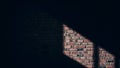 Dramatic Sunlight on Brick Wall Dark Aesthetic Background Pattern Royalty Free Stock Photo