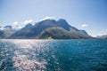 Dramatic sunny and beauty landscape at Hjorundfjord, Norway