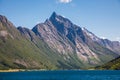 Dramatic sunny and beauty landscape at Hjorundfjord, Norway