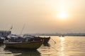 Sunrise over Ganges, Varanasi, India Royalty Free Stock Photo