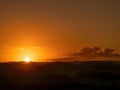 Dramatic sunrise sky with clouds in North Devon, England. Royalty Free Stock Photo