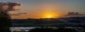 Dramatic sunrise sky with clouds in North Devon, England. Royalty Free Stock Photo