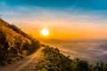 Dramatic mountain sunrise view from Kerala