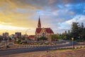 Dramatic sunset above Christchurch, Windhoek, Namibia Royalty Free Stock Photo