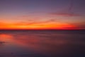 Dramatic sunset on the beach, Cape Cod, USA Royalty Free Stock Photo