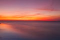 Dramatic sunset on the beach, Cape Cod, USA Royalty Free Stock Photo
