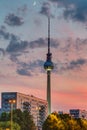 Dramatic sunset in Berlin Royalty Free Stock Photo