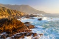 Dramatic Sunset on Big Sur coast, Garapata State Park, near Monterey, California, USA Royalty Free Stock Photo