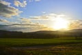 Dramatic Sunset and Broadcasting Aerial Royalty Free Stock Photo